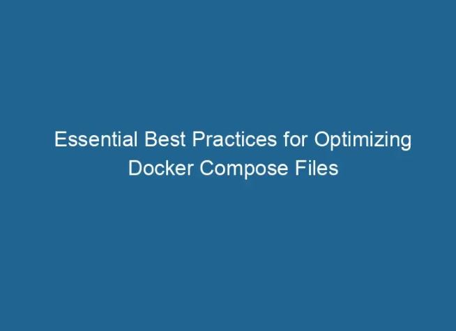 Performance Optimization for Docker Compose in Local and CI/CD